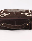 American Darling Suede Genuine Leather Jewelry Case Bag