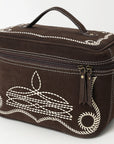 American Darling Jewelry Case Genuine Western Suede Leather Women's Bag | Organizer for Women Travel