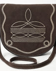American Darling Cross Body Suede Genuine Western Leather Women Bag Handbag Purse |