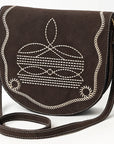 American Darling Cross Body Suede Genuine Western Leather Women Bag Handbag Purse |