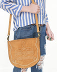 American Darling Cross Body Suede Genuine Western Leather Women Bag Handbag Purse |