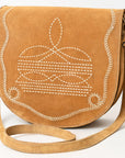 American Darling Cross Body Suede Genuine Western Leather Women Bag Handbag Purse |