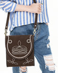 American Darling Cross Body Suede Genuine Western Leather Women Bag Handbag Purse |