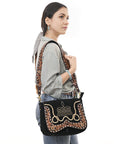 American Darling Hand Tooled Genuine Leather Crossbody Bag