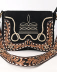 American Darling Hand Tooled Genuine Leather Crossbody Bag