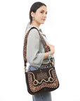 American Darling Hand Tooled Genuine Leather Crossbody Bag