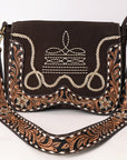 American Darling Hand Tooled Genuine Leather Crossbody Bag