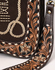 American Darling Hand Tooled Genuine Leather Crossbody Bag