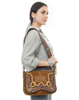 American Darling Hand Tooled Genuine Leather Crossbody Bag