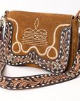 American Darling Hand Tooled Genuine Leather Crossbody Bag