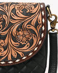 American Darling Hand Curved Genuine Leather Crossbody Bag