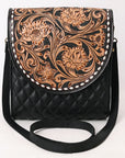 American Darling Hand Curved Genuine Leather Crossbody Bag
