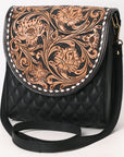 American Darling Hand Curved Genuine Leather Crossbody Bag