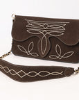 American Darling Suede Bag Genuine Leather Clutch Bag