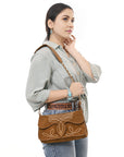 American Darling Suede Bag Genuine Leather Clutch Bag