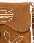 American Darling Suede Bag Genuine Leather Clutch Bag