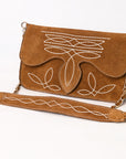 American Darling Suede Bag Genuine Leather Clutch Bag