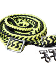 1" X 8Ft Hilason Braided Poly Barrel Horse Racing Reins Flat Grip Knots W/ Snaps
