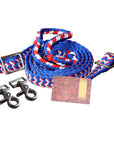 1" X 8Ft Hilason Braided Poly Barrel Horse Racing Reins Flat Grip Knots W/ Snaps