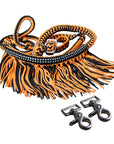 1" X 8Ft Hilason Braided Barrel Horse Racing Reins Knots Fringe Crystal W/ Snaps