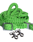 1" X 8Ft Hilason Braided Poly Barrel Horse Racing Flat Reins Green W/ Snaps