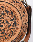 American Darling Canteen Hand Tooled Genuine Leather women bag western handbag purse
