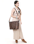 Tote Hand Tooled Genuine Western Leather Women Bag