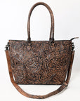 Tote Hand Tooled Genuine Western Leather Women Bag