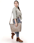 Tote Hand Tooled Genuine Western Leather Women Bag