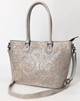 Tote Hand Tooled Genuine Western Leather Women Bag