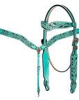 AMERICAN DARLING Western Horse Headstall Breast Collar Set American Leather