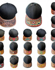American Darling Men Women Adjustable Cap With Leather On Visor Black