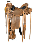 HILASON Western Horse Wade Ranch Roping American Leather Saddle Brown