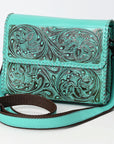American Darling Crossbody Beautifully Hand Tooled Genuine Leather Western Women Bag Handbag Purse |