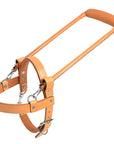 HILASON Guide Dog Harness Brown Padded Genuine Leather with Handle Tan | Dog Harness with Adjustable Straps | Dog Harness with Handle for Training | Breathable Dog Harness | Therapy Dog Harness