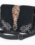 American Darling Crossbody Hand Tooled Genuine Suede Leather Women Bag Western Handbag Purse