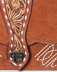 American Darling Crossbody Hand Tooled Genuine Suede Leather Women Bag Western Handbag Purse