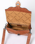 American Darling Crossbody Hand Tooled Genuine Suede Leather Women Bag Western Handbag Purse