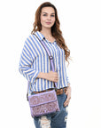 American Darling Crossbody Beautifully Hand Tooled Genuine Leather Western Women Bag Handbag Purse |