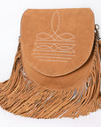 American Darling Crossbody Genuine Suede Leather women bag western handbag purse