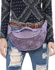 American Darling Fanny Pack Hand Tooled Genuine Western Leather Women Bag Handbag Purse |