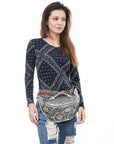American Darling Fanny Pack Hand Tooled Genuine Western Leather Women Bag Handbag Purse |