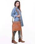 American Darling Cross Body Hand Tooled Suede Genuine Western Leather Women Bag Western Handbag Purse
