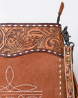 American Darling Cross Body Hand Tooled Suede Genuine Western Leather Women Bag Western Handbag Purse
