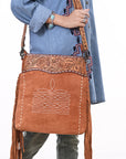 American Darling Cross Body Hand Tooled Suede Genuine Western Leather Women Bag Western Handbag Purse