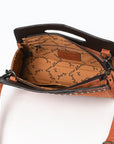 American Darling ADBG1658 Cross Body Hand Tooled Suede Genuine Western Leather Women Bag Western Handbag Purse