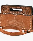 American Darling ADBG1658 Cross Body Hand Tooled Suede Genuine Western Leather Women Bag Western Handbag Purse