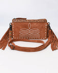 American Darling ADBG1662 Cross Body Hand Tooled Suede Genuine Western Leather Women Bag Western Handbag Purse