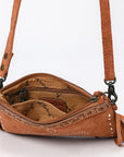 American Darling ADBG1662 Cross Body Hand Tooled Suede Genuine Western Leather Women Bag Western Handbag Purse