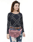 American Darling Fanny Pack Hand Tooled Genuine Western Leather Women Bag Handbag Purse |